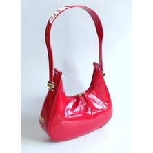 Cirphi Collection Cherrybag Rugan Parlak Özel Ayarlanabilir Askı Detaylı Kadın Omuz ve El Çantası