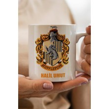 South Steel Yılbaşı Hediyesi Kişiye Özel Harry Potter Hufflepuff Baskılı Kupa Bardak