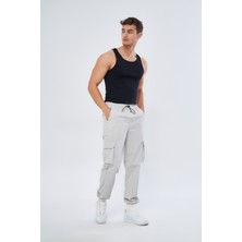 Mesfeno Clothing Mesfeno Erkek Pantalon, Likralı Esnek Paraşüt Kumaş, Kargo Cep Detaylı, Regular Kesim, Paçası ve Beli Lastikli Ayarlanabilir Ip Lastikli