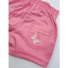 Bonboner Kids Kız Çocuk Şort Tişort Ikili Takım Style Kelebek Baskılı Keten Şort