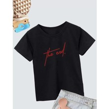 Tarz Yeri Çocuk Unisex Baskılı T-Shirt - Siyah