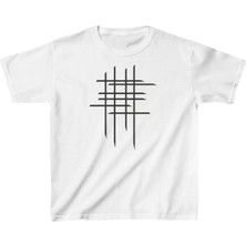 Tarz Yeri Çocuk Unisex Baskılı T-Shirt - Beyaz