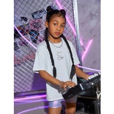 Tarz Yeri Çocuk Unisex Baskılı T-Shirt - Beyaz