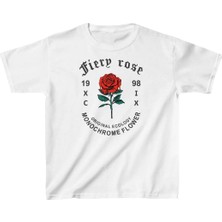 Tarz Yeri Çocuk Unisex Baskılı T-Shirt - Beyaz
