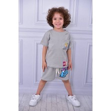 Lolipop Kids Store Erkek Çocuk Baskılı Tişört Şort Takım