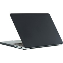 Seashell Digital MacBook Air 13 Inç A1932/A2179/A2337 Anti-Parmak Izi Nokta Doku Sert Laptop Kapak Şok Emici Anti-Düşme Sert Kabuk Kılıf-Siyah (Yurt Dışından)