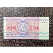 Darphane Belarus Beyaz Rusya ( 50 * Rublei ) 1992 - 50 Ruble (10/10)- Çil ( Unc)