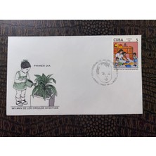 Ulaşım Uçak Temalı Ilk Gün Zarfı Küba 1988 Cuba Fdc Vuelos Transatlanticos