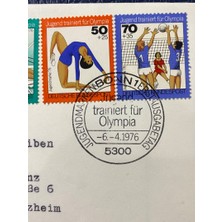 Almanya Özel Damgalı Ilk Gün Zarfı Jugend Trainiert Für EUROPA1976 Erstausgabetag Deutschland Brd