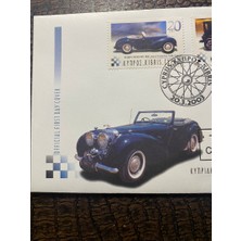 Kıbrıs Cumhuriyeti Damgalı Resmi Ilk Gün Zarfı Araba Temalı Rebublic Of Cyprus  Official First Day Cover Fdc