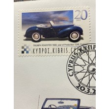 Kıbrıs Cumhuriyeti Damgalı Resmi Ilk Gün Zarfı Araba Temalı Rebublic Of Cyprus  Official First Day Cover Fdc