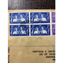 Ingiltere Ingiliz 1947 1947 Windhoek Güney Batı Afrika Cape Town Kraliyet Ziyaretinin Ilk Günü Ziyareti Fdc Tam Seri Sürsajlı Pullar