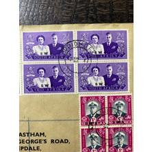Ingiltere Ingiliz 1947 1947 Windhoek Güney Batı Afrika Cape Town Kraliyet Ziyaretinin Ilk Günü Ziyareti Fdc Tam Seri Sürsajlı Pullar