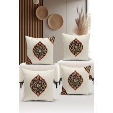 Bertille Home Ramazan Serisi Çift Tarafı Dijital Baskılı  4'lü Kırlent Kılıfı Seti  (Ramadan Cushion Cover Set)