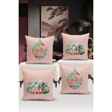 Bertille Home Ramazan Serisi Çift Tarafı Dijital Baskılı  4'lü Kırlent Kılıfı Seti  (Ramadan Cushion Cover Set)
