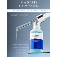 Madame Clarice Yoğun Nemlendirici Bakım Serumu Tüm Cilt Tipleri İçin Hyaluronic Acid Collagen Serum