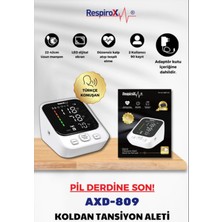 Respirox Kol Türkçe Konuşan Koldan Tansiyon Aleti AXD-809 Dijital Adaptörlü