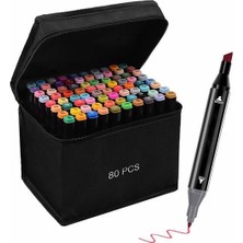 Touch 80 Adet Iki Uçlu Touch Marker Art Mimari Tasarım Keçeli Kalem Seti Çanta Taşınabilir Ithal Ürün