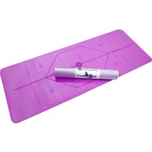Rebuwo Hizalamalı 5mm Kaydırmaz Doğal Kauçuk Yoga Matı Pilates Mat 183 x 68 cm