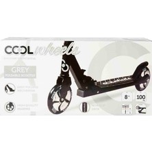 Cool Direksiyon Katlanır Scooter Yükseklik Ayarlı Çocuk Scooter Gri 8+