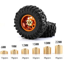 Zeeful 4 Adet Ağırlıklar 12MM Tekerlek Altıgen Hub Genişletme Adaptörü 1/10 Rc Paletli Eksenel SCX10 Trx4 1.9 2.2 Jant Karşı Ağırlık, 12MM (Yurt Dışından)