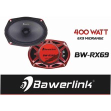 Bawerlink BW-RX69 Deprem Serisi Oval Kurşun Göbek 6x9 Oto Midrange Hoparlör Çifti 800W-400W Rms