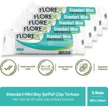 Florex Standart Mini Boy Çöp Poşeti x 5 Rulo