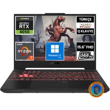 Asus Tuf Gaming A15 FA507NU-LP030A15 Ryzen7 7735HS 32GB 1tbssd RTX4050 15.6" Fullhd W11P Taşınabilir BILGISAYAR-CNT016