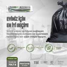 Florex Standart Battal Boy Siyah Çöp Poşeti x 5 Rulo