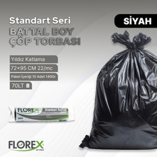 Florex Standart Battal Boy Siyah Çöp Poşeti x 5 Rulo