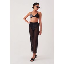 Herita Siyah File Plaj Pantalonu