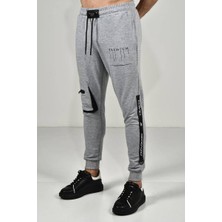David&Gerenzo Gri Ribana Paça Kargo Cepli Jogger Pantolon