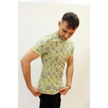 Cazador Caz 4123 Desenli Bisiklet Yaka Erkek T-Shirt
