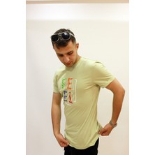 Cazador Caz 4131 Erkek Bisiklet Yaka Baskılı T-Shirt