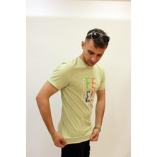 Cazador Caz 4131 Erkek Bisiklet Yaka Baskılı T-Shirt