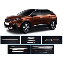 Ebal Oto Peugeot 3008 5'li Krom Set 2016-2021 Paslanmaz Çelik