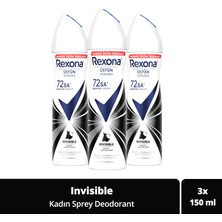 Rexona Kadın Sprey Deodorant Invisible 150 ml x 3 Adet