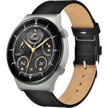 Vagave Huawei Watch Hakiki Deri Kordon Gt2 Gt2e Gt3 Gt3 Pro Watch 4 Ultimate 46mm Gt 2 3 4 Pro Se 2e Elite Ultumate Runner Buds 22MM Siyah Deri Kordon