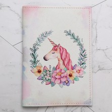 ZhuningShop3 Tek Boynuzlu AT02 Tarzı 1 Adet Unicorn Pu Deri Seyahat Pasaport Kapak Kartları Durumda Kadın Erkek Seyahat Kredi Kartı Tutacağı Seyahat Kımlığı ve Belge Pasaport Tutucu (Yurt Dışından)