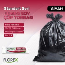 Florex Standart Jumbo Boy Siyah Çöp Poşeti x 5 Rulo