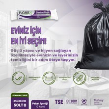 Florex Standart Büyük Boy Siyah Çöp Poşeti x 5 Rulo