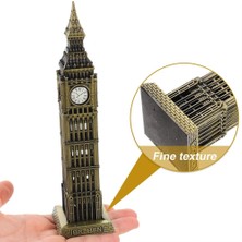 Keyfim Shop Vintage Metal İngiltere London Big Ben Saat Kulesi Antik Bronz 23 cm