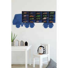 Tasarx Ahşap Dekoratif Çocuk-Bebek Odası Oyuncak Kamyon Araba Rafı