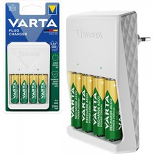 Varta 4XAA 2100 Mah Pilli Beyaz Plug Pil Şarj Ci̇hazı