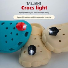 Xiyu Shop Siyah 2 Adet LED Işık Crocs Ayakkabı Işık Ipx5 Su Geçirmez Ayakkabı Işık Köpek Yürüyüş Yürüyüş Kamp Lambası Yetişkinler Çocuklar Için Dekoratif (Yurt Dışından)