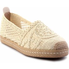 Bambi Bej Örgü  Kadın Espadril K01117011316