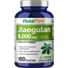 NusaPure Jiaogulan 9000 Mg Extract 20:1 Gynostemma Pentaphyllum 180 Kapsul