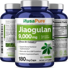 NusaPure Jiaogulan 9000 Mg Extract 20:1 Gynostemma Pentaphyllum 180 Kapsul