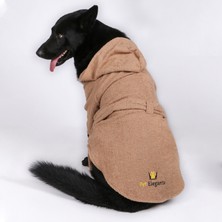 Pet Elegante %100 Pamuk Kedi Köpek Bornozu Kahverengi 4xl- 5xl Beden