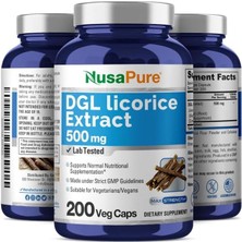 NusaPure Dgl Licorice Extract 500 Mg 200 Kapsul Büyük Boy